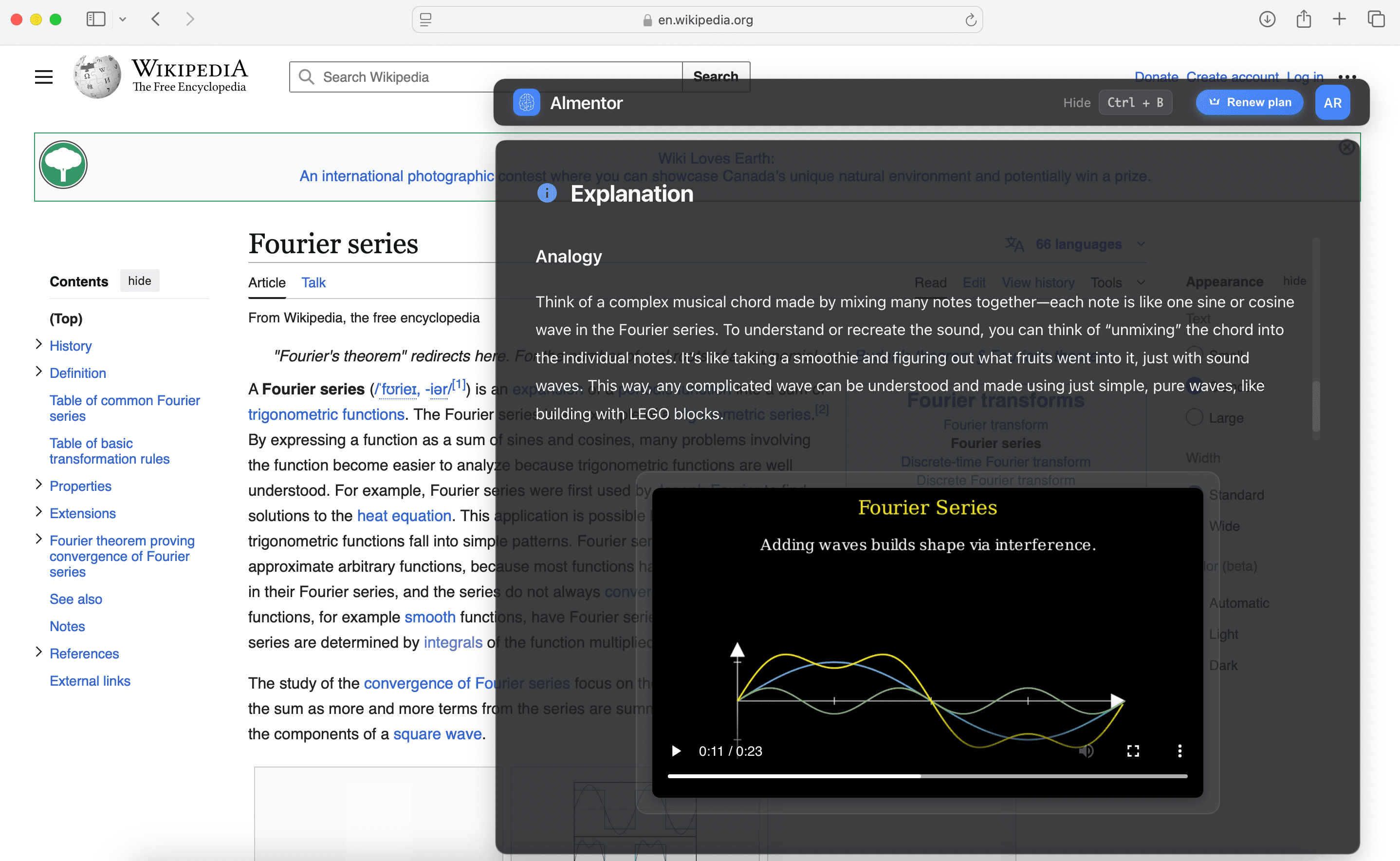 Almentor explaining Wikipedia content